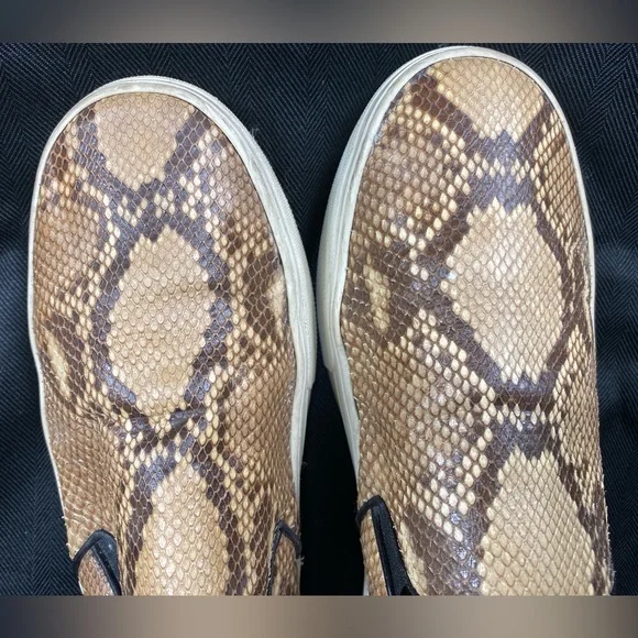 Celine Python Snakeskin Slip-on Sneakers Skater Almond Toe - Picture 9 of 14